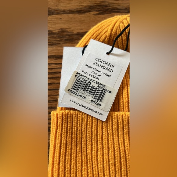 Yellow Ribbed Beanie - Picture 2 of 2